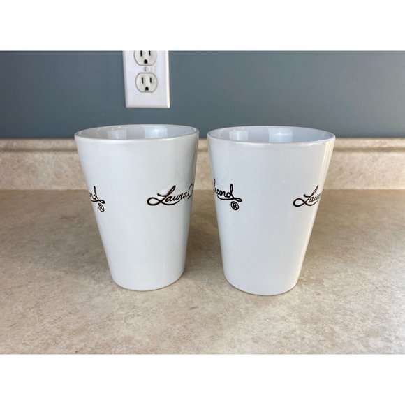 Laura Secord 14 Fluid Ounce White Signature Coffee Mug Set Of Two - Picture 3 of 6